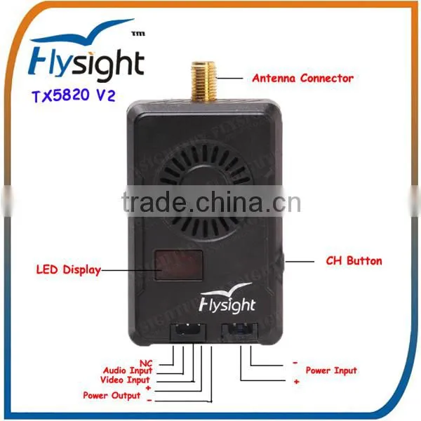 G2799 Flysight Black Mamba 5.8Ghz 2W 40ch long range 9Km fpv wireless AV transmitter for rc Hobby
