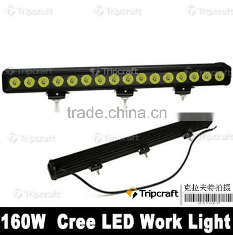 single row led spot light bar for pajero 160w led driving light bar,led work light led truck light 160w led offroad light bar