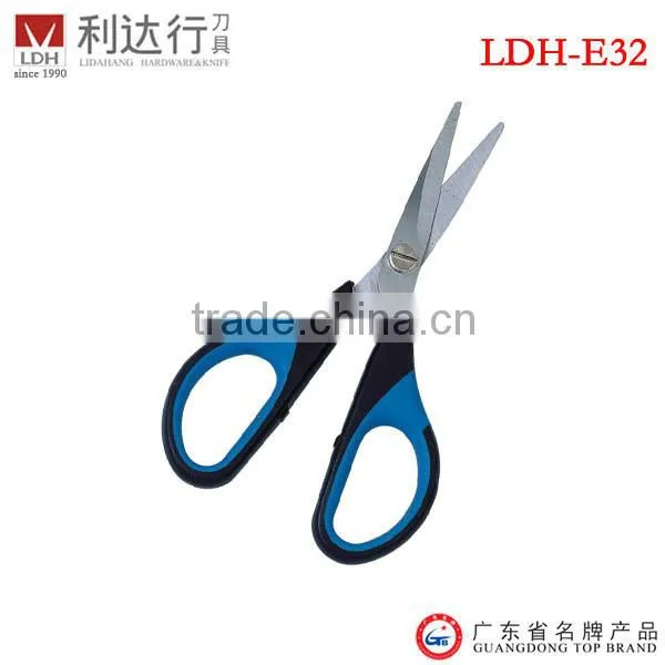15.3# Wholesale office rubber handle stationery scissor LDH-E32