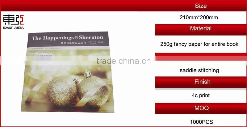 Saddle Stitch Binding Soft Cover Book Printing