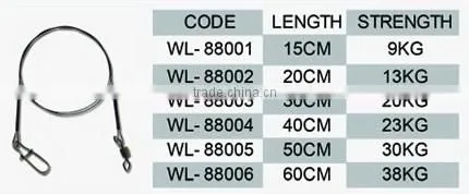 super strong 1x7 titanium lure trace wire leader pike fishing