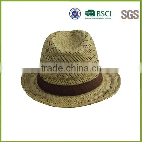 Yellowish brown straw hat blank crochet straw hat