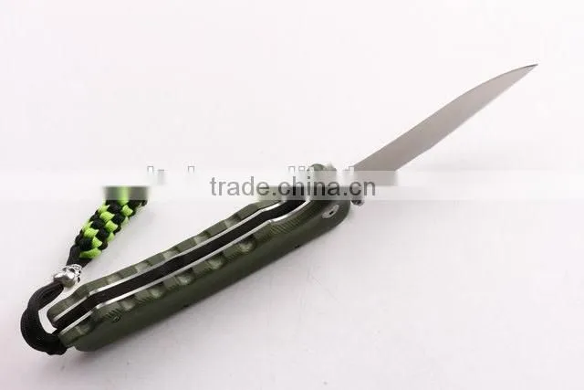 OEM D2 high speed steel blade with army green G10 handle knife