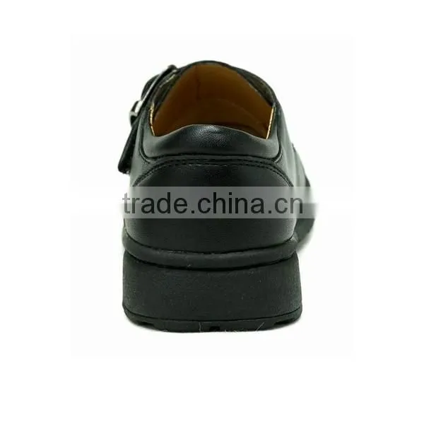 China Wholesale Supplier Boys Kids Black Uniform School Shoes with Buckle