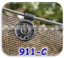 Black Butterfly Clips to hold hula hoop to tennis net