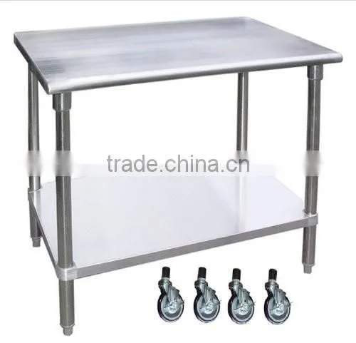 Stainless Steel Food Prep Worktable with Wheel