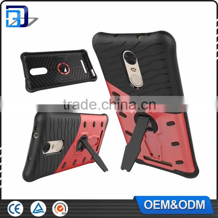 Low Price Mobile Phone Accessories TPU+PC Hybrid Armor Case For Xiaomi Redmi Note 3 Cover With Kickstand Paypal Accept