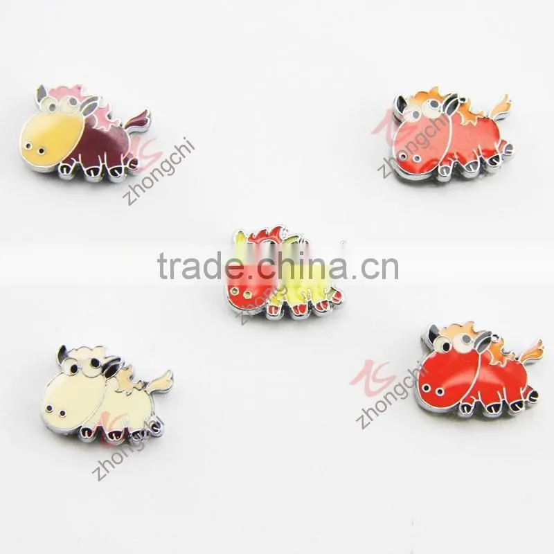 8MM zinc alloy enamel epoxy metal animals charms