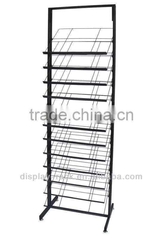 free standing metal wire carpet rug display rack HSX-353