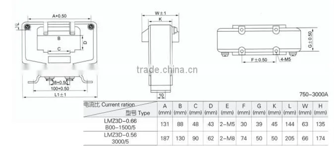 LMZ3(D)-0.66 electric current transformer 0.66kv