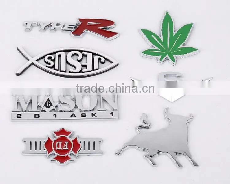 Wholesale chrome letters car sticker custom logo