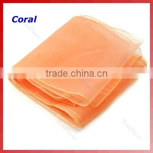 20*275cm In Stock Wedding Organza Hanging Bow Chair Cover Sashes Sash Party Banquet Decoration Bow Colours