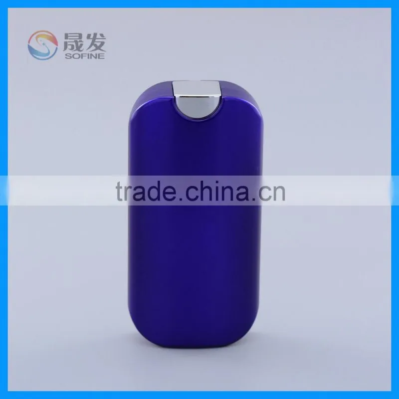 Flat cosmetic sunscreen lotion pump bottle