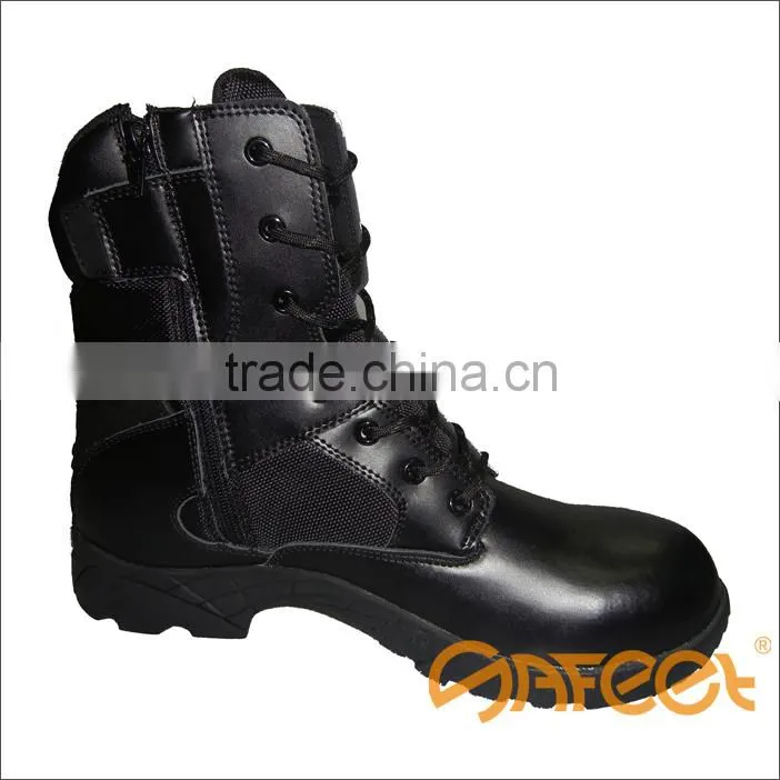Hot wide steel toe new design wingtip safety shoes, work wear ce, wwi british army cavalry three buckle boots (SA-8301)