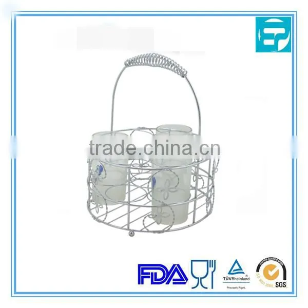 OEM wrought iron wine glass rack