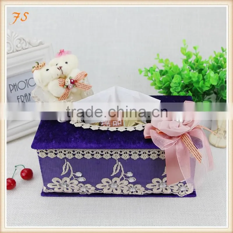 Cute bear velvet tissue box