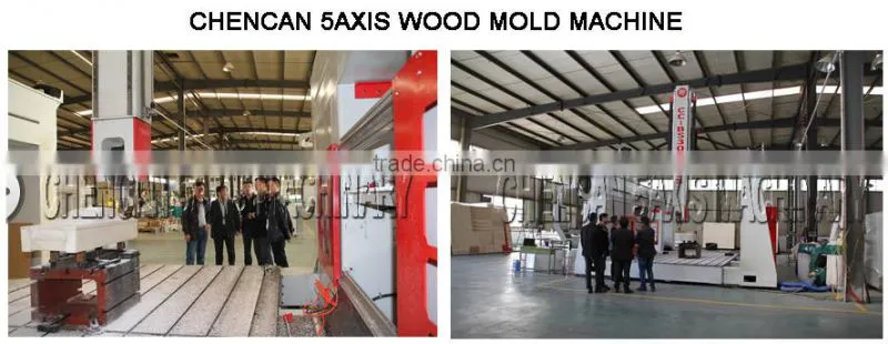 Jinan 5Axis Foam&Wood Mold Carving/Engraving CNC Machine CNC Router for Sales