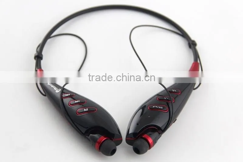 Hbs-740 Wireless Music Stereo Bluetooth Headset,Universal Vibration Neckband Style Headphone Earphone for iPhone and for samsung