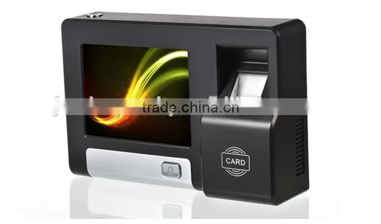 3.5'' TFT color Touch screen TCP/IP network Wiegand26/34 proximity card fingerprint time attendance systems