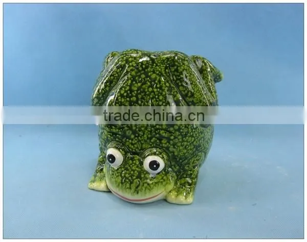 Ceramic frog garden pot, pottery garden flower pot