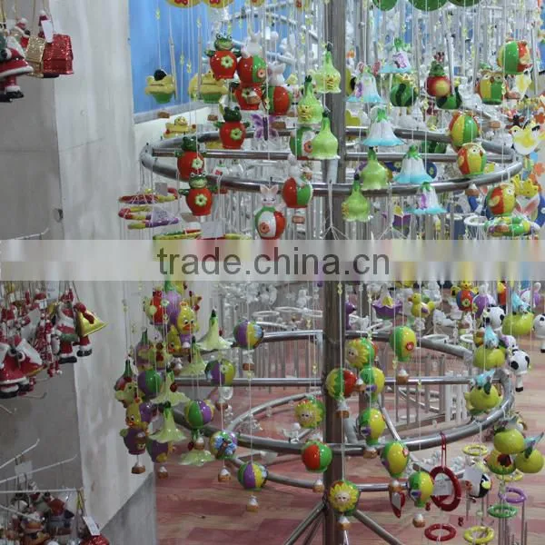 China supplies ceramic decoration product owl shape wind chime
