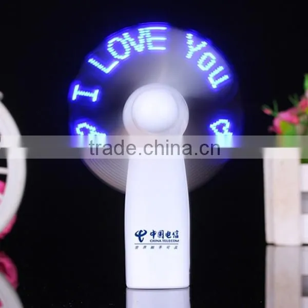 Hot Sales Flash Customized and Print Logo Promotion Gift Led Fan