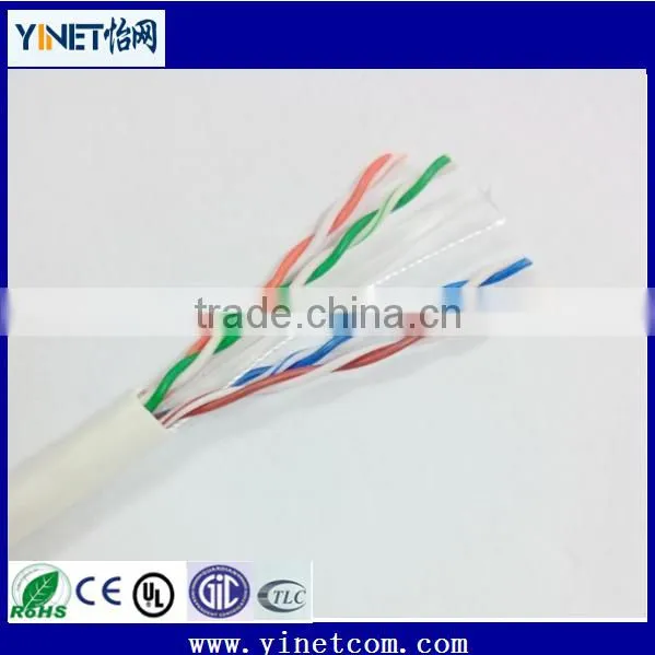 Hot selling 4 pair utp cat5e cable 24awg utp 100% copper lan cable for IP camera