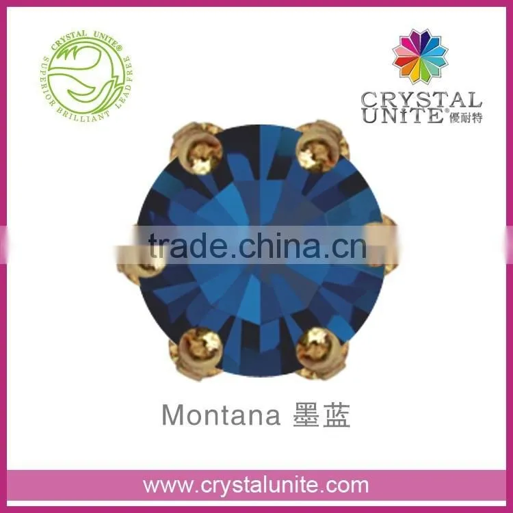 Crystal Unite Lead Free Chaton in Crown Setting, Montana