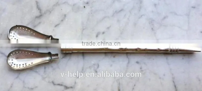 High Quality Stainless Steel Drinking Bombilla Straw For Yerba Mate Detachable Filter Head Easy To Clean
