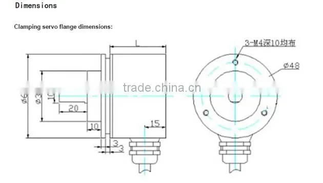 YUMO ASC5810G58mm 10mm 10 bit SSI 5V 24V IP56 Custom made SSI encoder manufacturers absolute rotary encoder