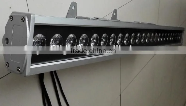 CE LVD EMC FCC IP65 Outdoor DMX512 6in1 RGBWA+UV 24*18w LED Slim Cameleon Pixel Linear Wall Washer Bar Light