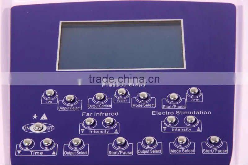 High quality air pressure&far infrared&ems 3 in 1 pressotherapy lymphatic massage machines