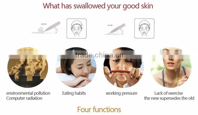 Small portable Multi-function ultrasonic facial equipment iontophoresis ion beauty device