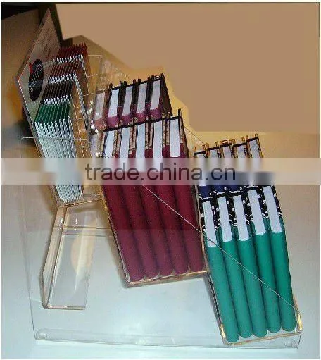 Customized clear acrylic book holder/ leather cheque book holder whlesale