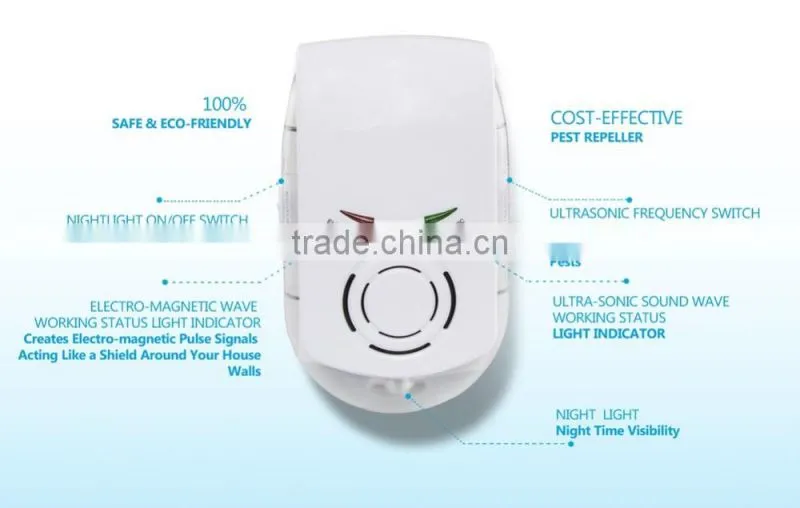 visson x-pest hot selling VS-326 dual ultrasonic multifunctional dog cat fish bird pest control pest repeller