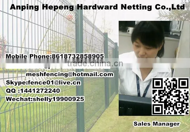 Hepeng PVC coated green wire mesh fence(Factory)ISO9001
