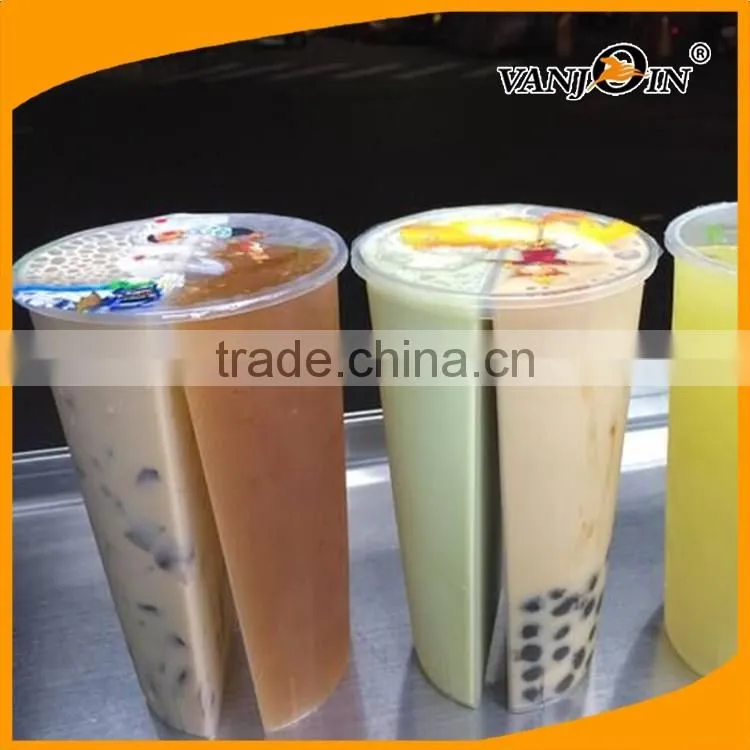33 oz 1000ml Plastic PP split boba tea cups with lid