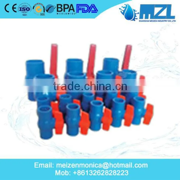 MZL PVC BALL VALVE IN BLUE COLOUR HIGH GOOD QUALITY MADE IN CHINA