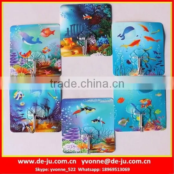 Sea World Blue Reusable Cheap Coat Hooks