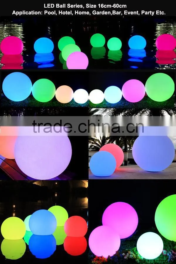 multi color outdoor floating led sphere with charger remote color change