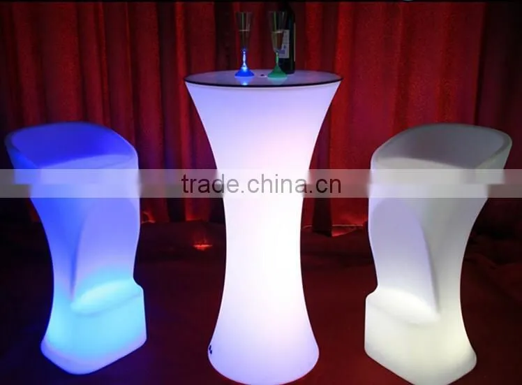 Sigma outdoor furniture led bar set table and chairs for sale