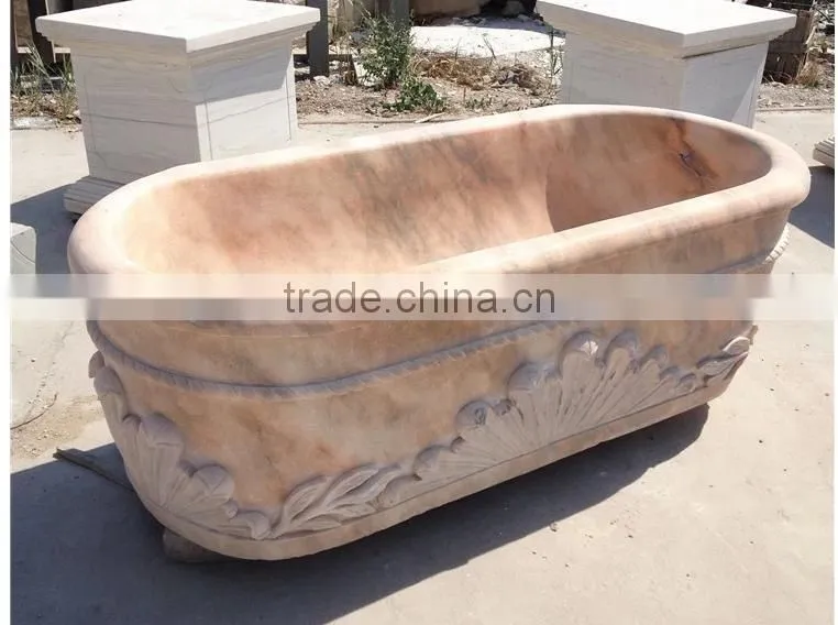 White Marble Bathtub For Bathroom Decoration
