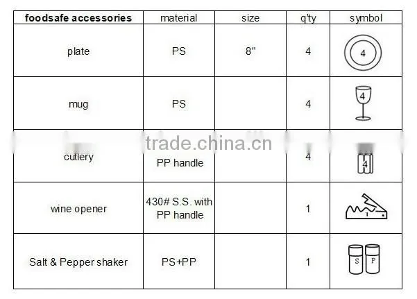 Wholesale handwoven 4 persons wicker picnic basket insulated