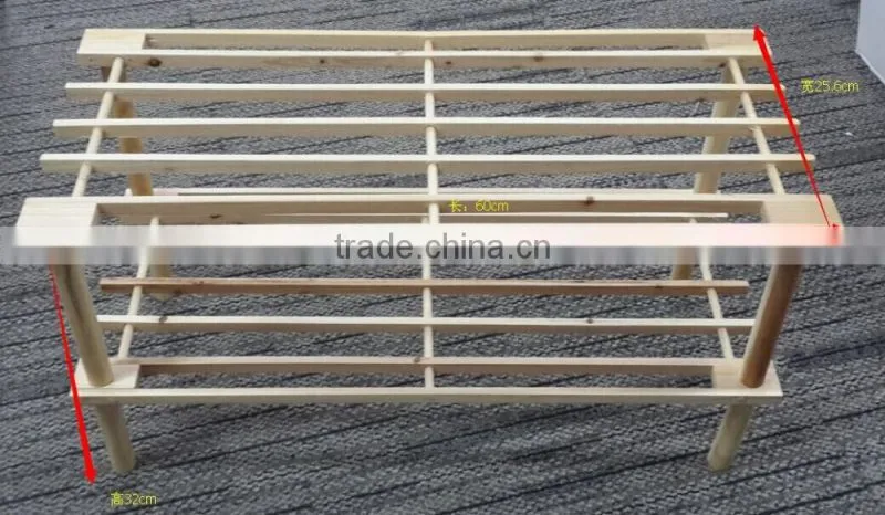 2015 New Design Knocked Down wooden shoe rack
