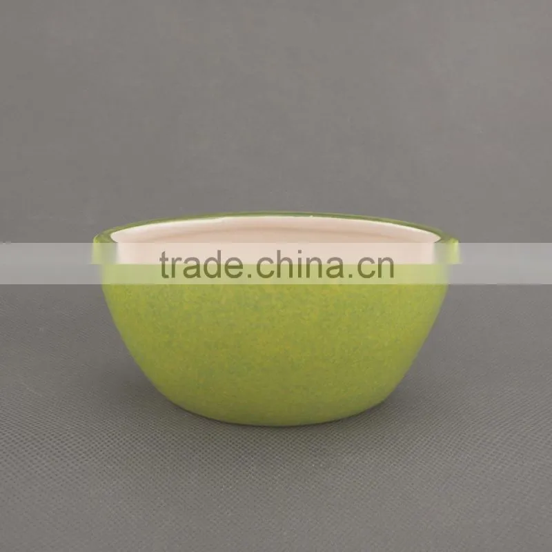 Small Ceramic Green Flower Pot