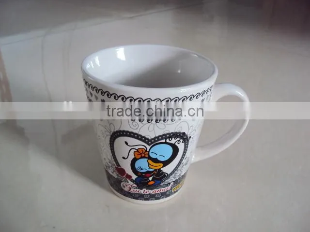 V shape funnel stoneware tea coffee mug