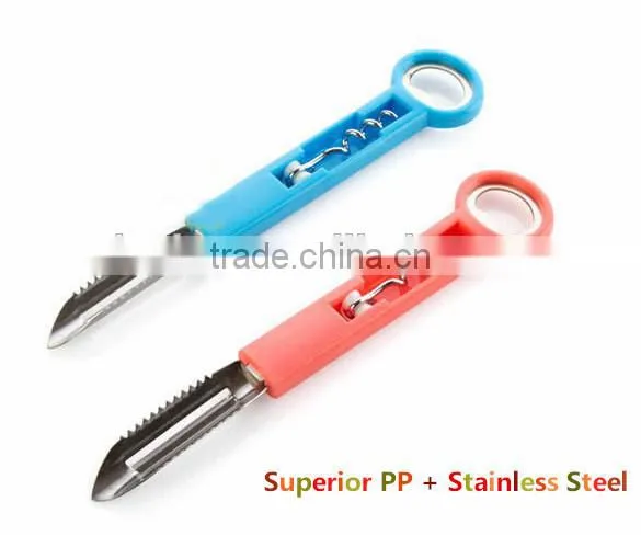 Promotional kitchen tool 4 in 1 Peeler &Bottle Opener