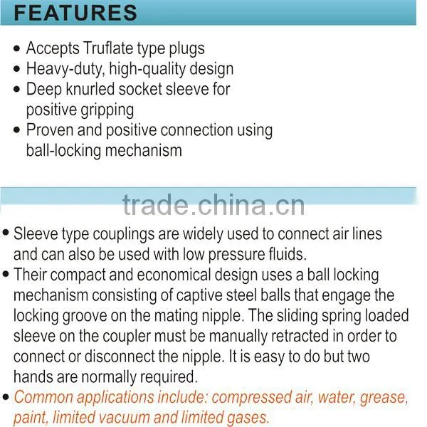 High Quality Hose Couplers SUT1-2SF