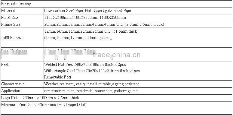 Traffic security barrier/barricade for sale