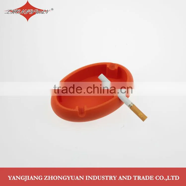 ZY-E3058 Hot Sale eco friendly Oval-shaped cigar cigarette tray silicone ashtray